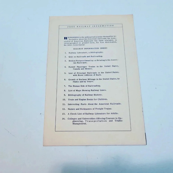 List of Principal Railroads in The United States with Home Address Vintage - Picture 3 of 3